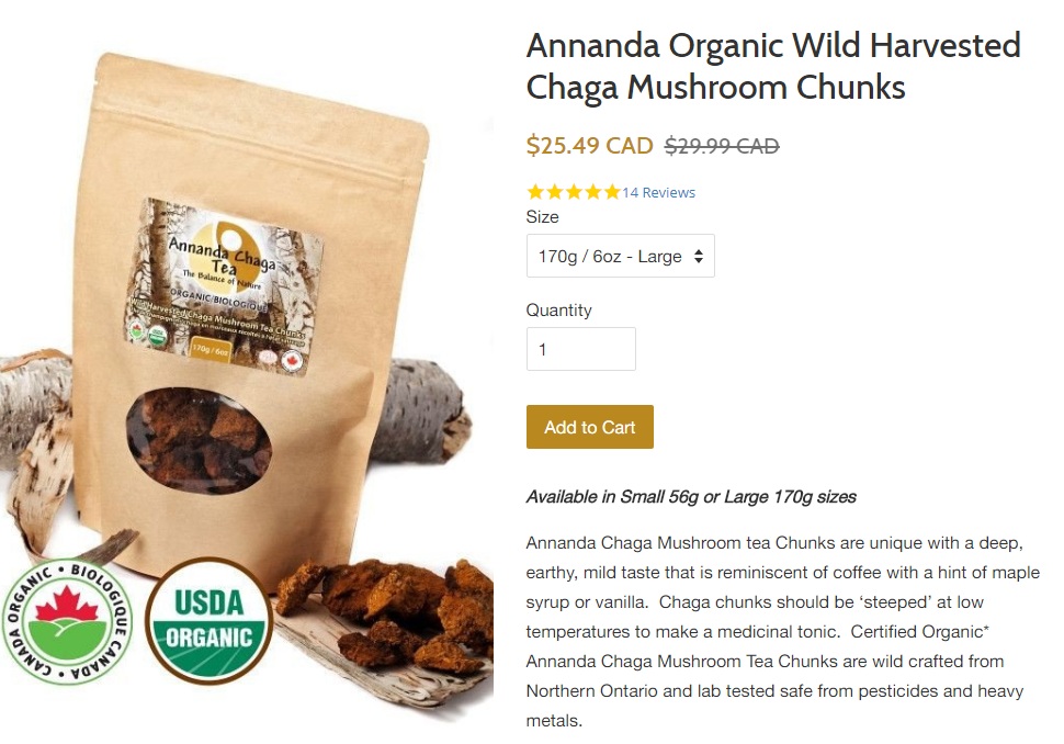 giá nấm chaga